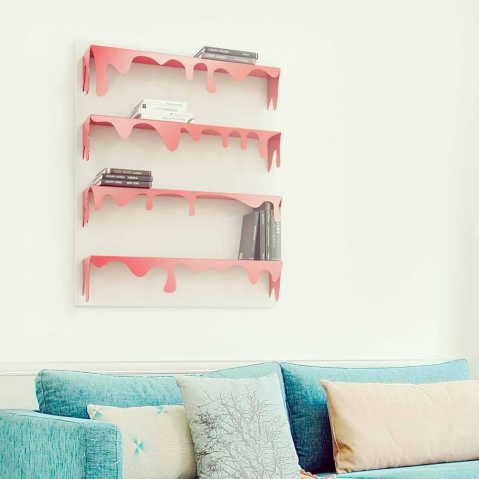 Biblioteca de diseño Kolata 90x110 (4 estantes) Mabele Viadurini