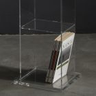 Librería de columna independiente en cristal acrílico transparente - Corrige Viadurini