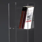 Librería de columna independiente en cristal acrílico transparente - Corrige Viadurini
