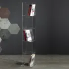 Librería de columna independiente en cristal acrílico transparente - Corrige Viadurini