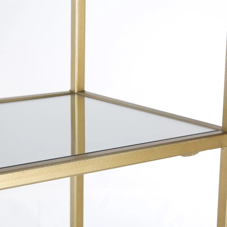 Librería independiente con tapas de acero y vidrio Diseño elegante - Noralea Viadurini