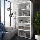 Librería de madera revestida de melamina en varios tamaños - estaño Viadurini