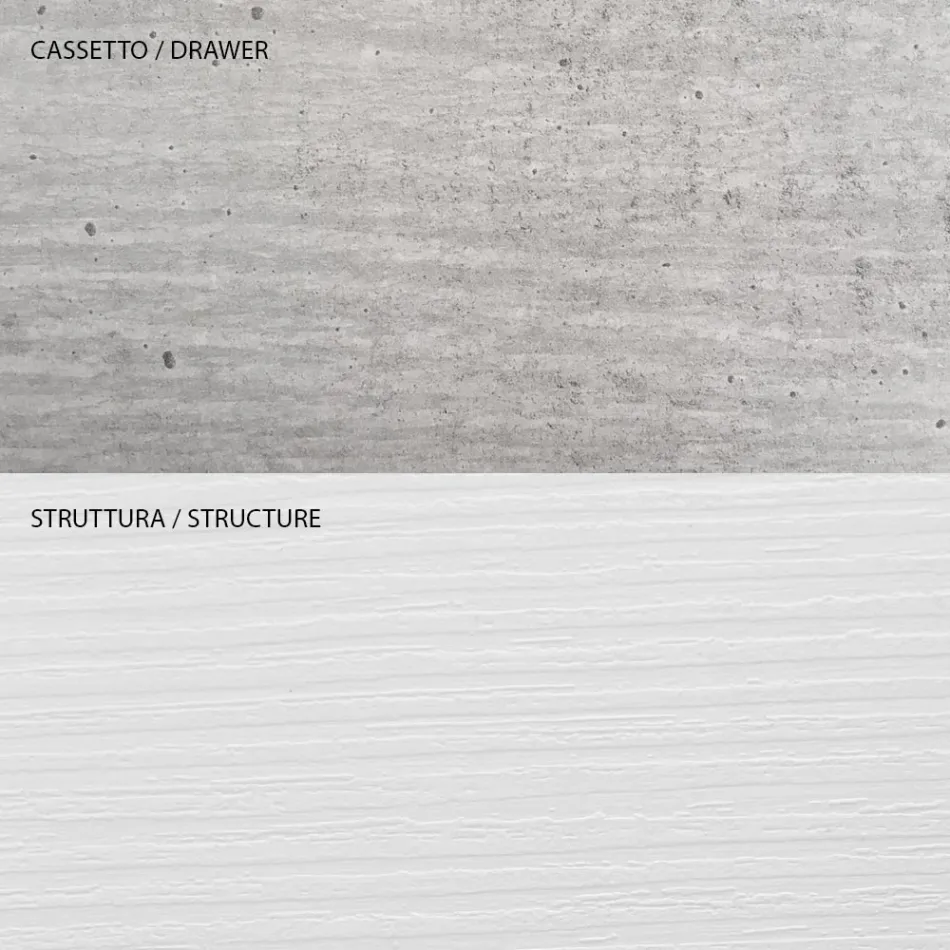 Librería de madera revestida de melamina en varios tamaños - estaño Viadurini