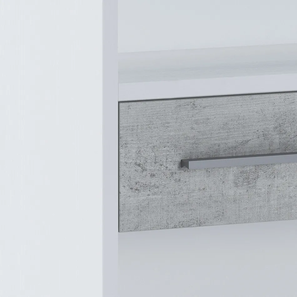 Librería de madera revestida de melamina en varios tamaños - estaño Viadurini