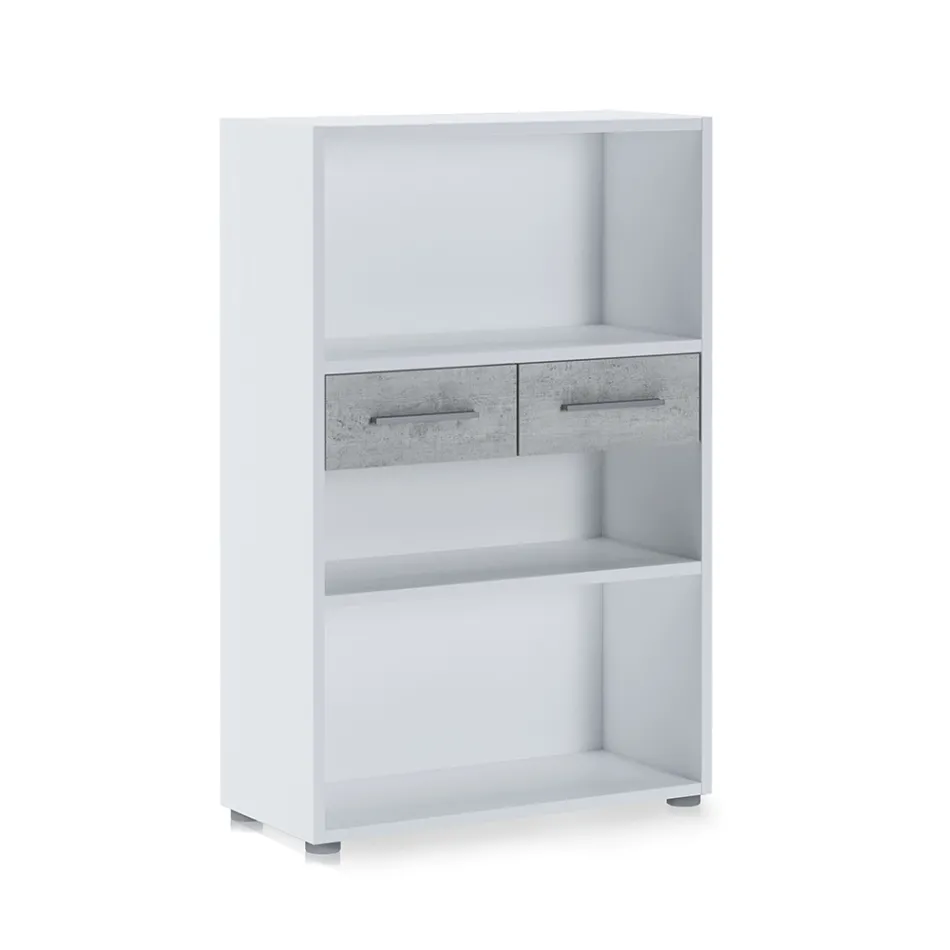 Librería de madera revestida de melamina en varios tamaños - estaño Viadurini