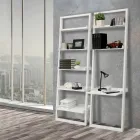 Librería de MDF lacado blanco mate con 5 estantes - Cadmio Viadurini