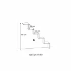 Librería para Objetos en la Pared Diseño Original en Escalera de Vidrio - Volano Viadurini