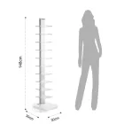 Librería de Acrílico Transparente - Cromo Viadurini