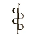 Librería vertical de metal pintado Fatima con patas ajustables Viadurini