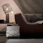 Revistero de pared de cuero de diseño Lory, hecho en Italia Viadurini