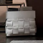 Revistero de pared de cuero de diseño Lory, hecho en Italia Viadurini