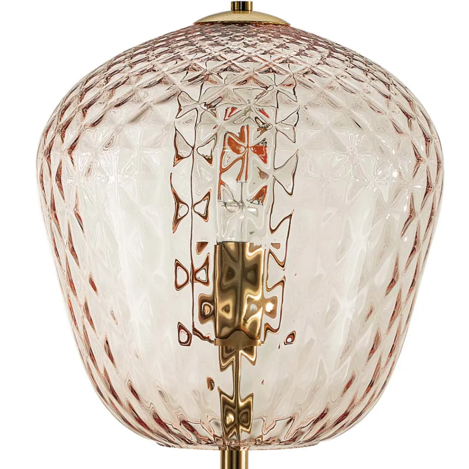 Lámpara de mesa grande de cristal veneciano en varios colores, fabricada en Italia - Elisia Viadurini