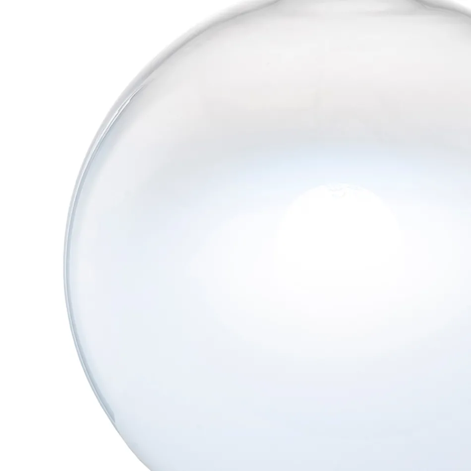 Lámpara de mesa Isotta de cristal y metal en dos tamaños, fabricada en Italia. Viadurini