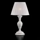 Lámpara de madera con pantalla fabricada en Italia para decoración de interiores - Florencia Viadurini