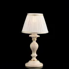 Lámpara de madera con pantalla fabricada en Italia para decoración de interiores - Milán Viadurini