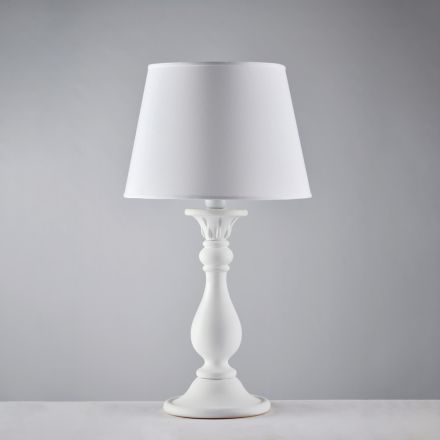 Lámpara de madera con pantalla fabricada en Italia para decoración de interiores - Siena Viadurini