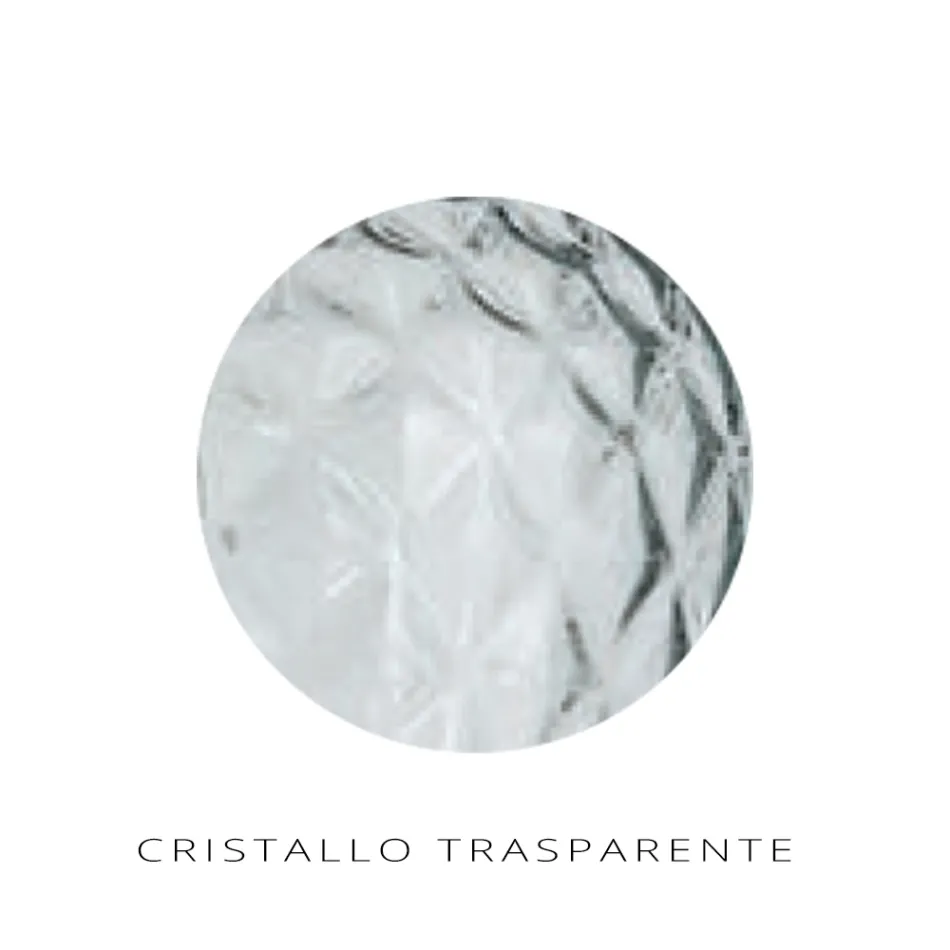 Lámpara de mesa pequeña de cristal soplado a mano, fabricada en Italia - Elisia  Viadurini