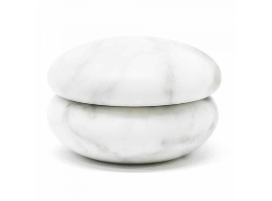 Molinillo de pimienta en mármol blanco satinado Carrara Modern Made in Italy - Faron Viadurini