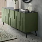 Aparador con 3 puertas push-pull de MDF fabricado en Italia - Fabrizia Viadurini