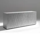 Aparador con 3 puertas y 3 estantes interiores, decoración de aluminio fundido - Scorpion Viadurini