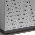 Aparador con 3 puertas y 3 estantes interiores, decoración de aluminio fundido - Scorpion Viadurini