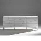 Aparador de 3 puertas en aglomerado de madera pintada - Ariete Viadurini