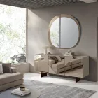 Aparador con 3 puertas de MDF lacado revestidas de cristal de espejo - Diletta Viadurini