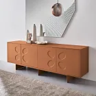 Aparador Rialto con cuatro puertas en MDF y melamina en dos acabados. Fabricado en Italia. Viadurini