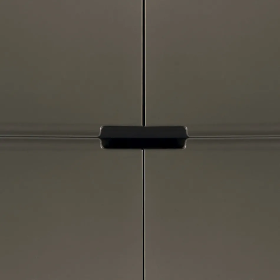 Aparador con Estructura Mdf y Base con Pie Central Made in Italy Viadurini