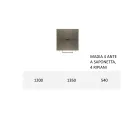 Aparador con Estructura Mdf y Base con Pie Central Made in Italy Viadurini