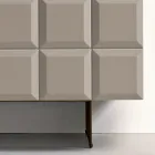 Aparador interior con 2 puertas a cuadros, fabricado en Italia - Elisabetta Viadurini