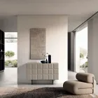 Aparador interior con 2 puertas a cuadros, fabricado en Italia - Elisabetta Viadurini