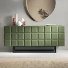 Aparador de interior con 3 puertas a cuadros, fabricado en Italia - Elisabetta Viadurini