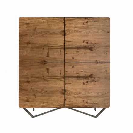 Aparador de salón en Mdf con 2 pies de apoyo Made in Italy - Rosalba Viadurini