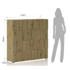 Aparador de salón con 2 puertas batientes acabado roble - sodio Viadurini