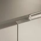 Aparador de salón con 3 puertas acabado en níquel Made in Italy - Foglio Viadurini