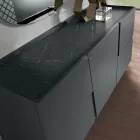 Aparador de salón con 3 puertas en MDF lacado, fabricado en Italia - Elena Viadurini