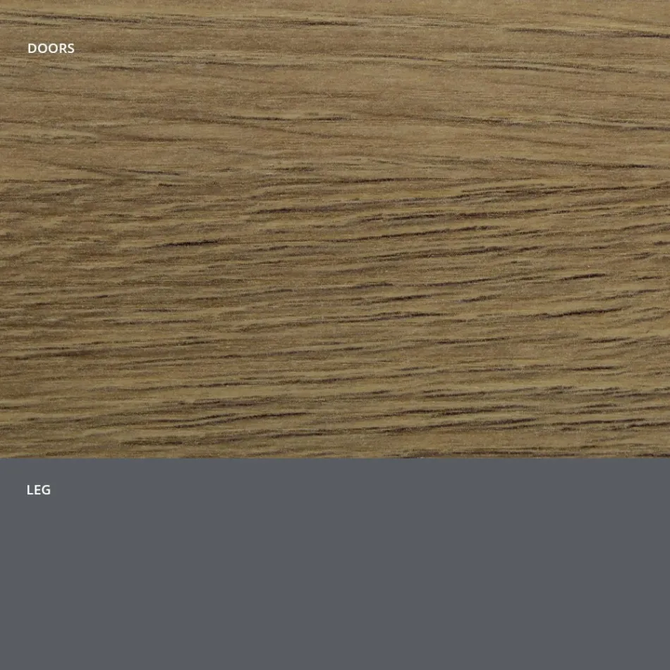 Aparador de salón en madera mate y laminado HPL Made in Italy - Fiorenza Viadurini