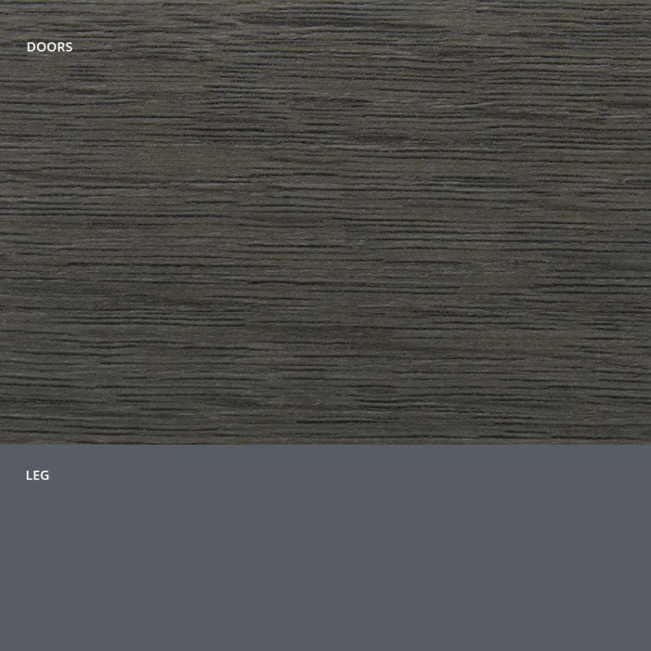 Aparador de salón en madera mate y laminado HPL Made in Italy - Fiorenza Viadurini