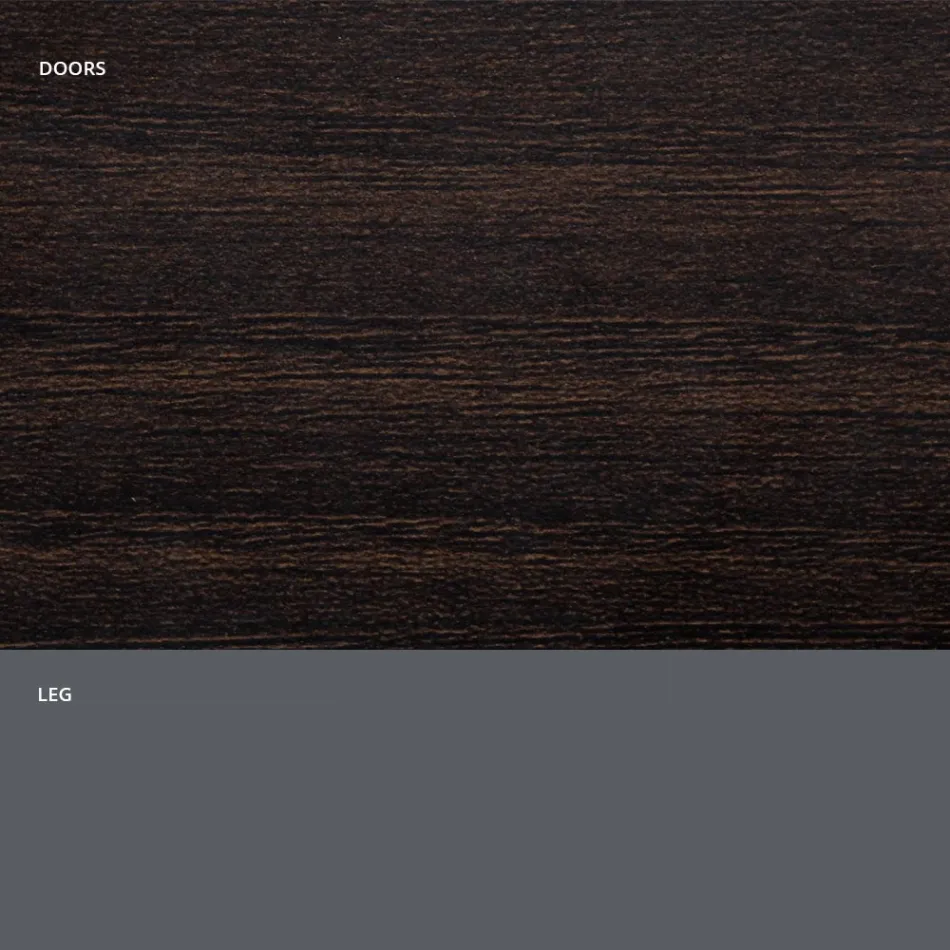 Aparador de salón en madera mate y laminado HPL Made in Italy - Fiorenza Viadurini