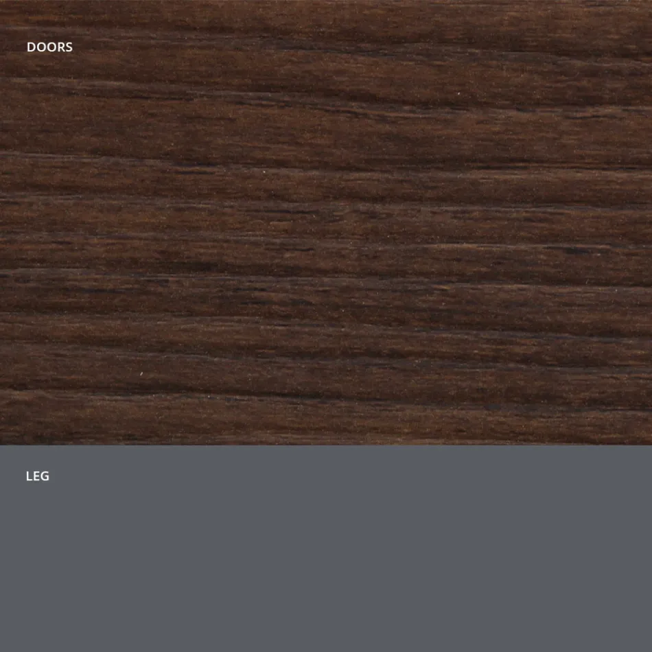 Aparador de salón en madera mate y laminado HPL Made in Italy - Fiorenza Viadurini