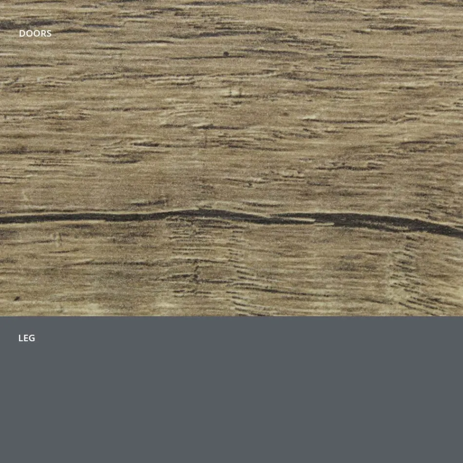 Aparador de salón en madera mate y laminado HPL Made in Italy - Fiorenza Viadurini