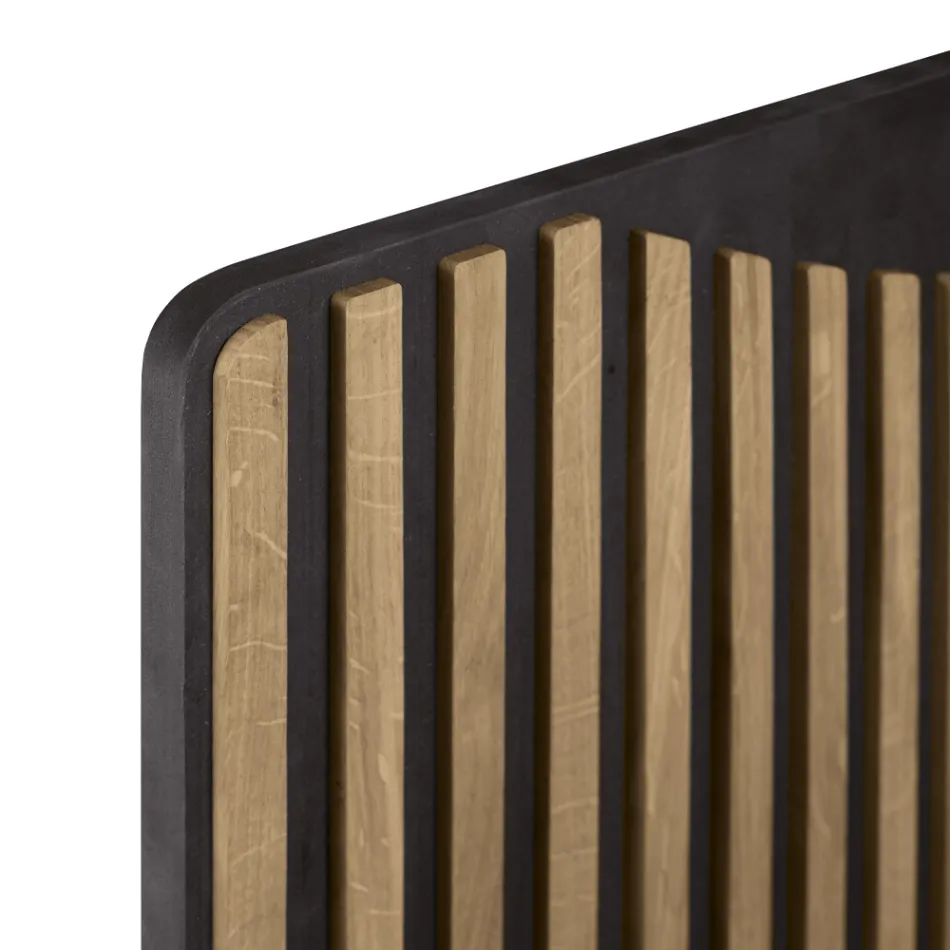 Aparador de salón con 3 puertas en acabado de roble nórdico anudado - Linda Viadurini