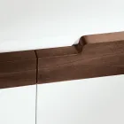 Aparador de salón con 4 puertas en blanco y acabado Canaletto Made in Italy - Cualquiera Viadurini