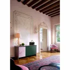 Aparador de diseño en Gres con estructura en madera y Mdf Made in Italy - Cunea Viadurini