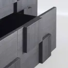 diseño aparador de madera de alerce cepillado de calor tratada Azalea Viadurini