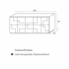 diseño aparador de madera de alerce cepillado de calor tratada Azalea Viadurini