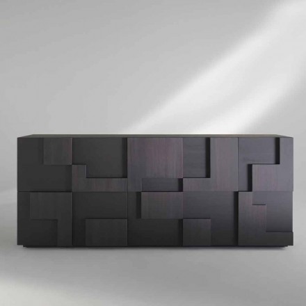 diseño aparador de madera de alerce cepillado de calor tratada Azalea Viadurini