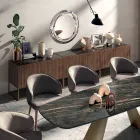 Aparador en chapa de nogal Canaletto Made in Italy - Salerno Viadurini