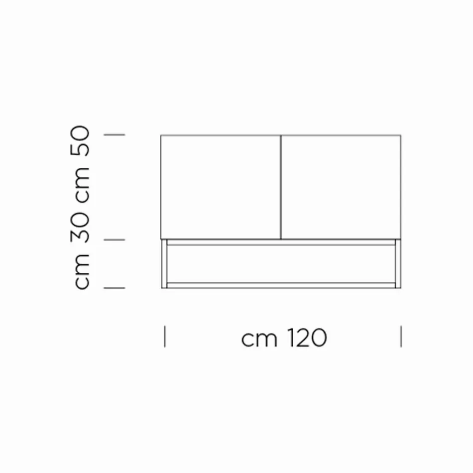 Aparador en chapa de nogal Canaletto Made in Italy - Salerno Viadurini